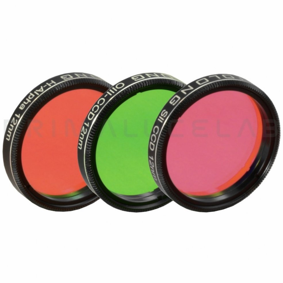 Optolong H-alpha, O-III and S-II CCD 12nm filters set 31,8mm|Filters|Primalucelab en