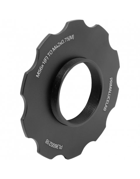 Adapter from M56 to T2 with stop ring for ESATTO 2" and ARCO 2"|ESATTO 2"|Primalucelab en