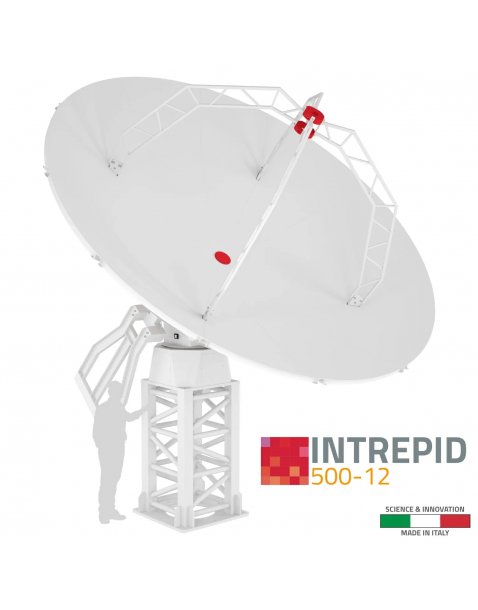 INTREPID 500-12 5.0m ground station antenna system for S/X-band