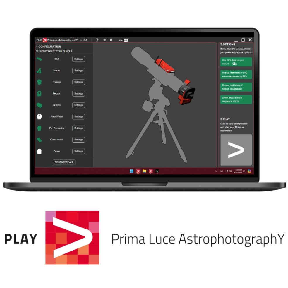 PLAY - Prima Luce AstrophotographY software|Software|Primalucelab en